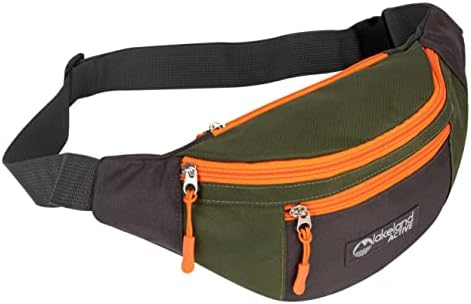 Lakeland Active Mossband Lightweight Bum Bag - Green/Grey/Orange