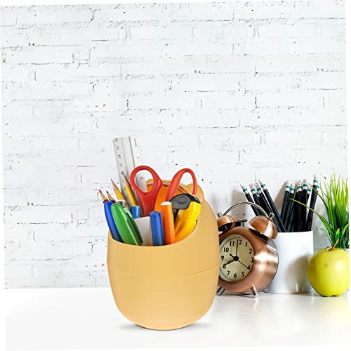 Mini caneca de basura rectangular naranja para escritorio miniatura 6
