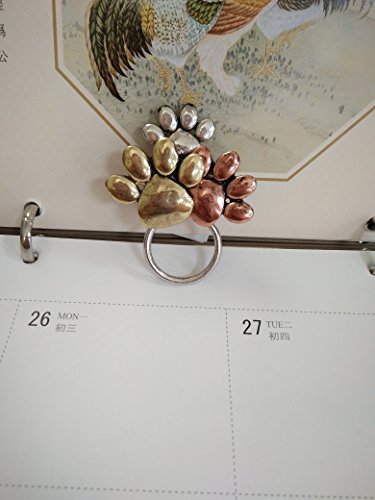 Image of Tri-colors Dog Paw Print Magnetic Badge Eyeglass Holder Brooch for Shirts