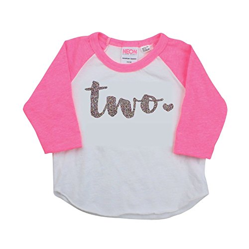 Bump and Beyond Designs Girl Second Birthday Outfit Second Birthday Shirt Two Year Old Outfit (Silver 2T)