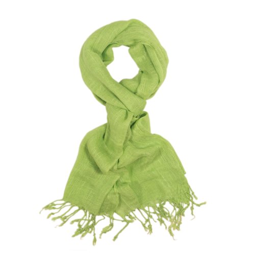 TrendsBlue Elegant Solid Color Viscose Fringe Scarf2