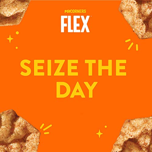 Popcorners Flex Cheddar & Sour Cream Vegan Protein Crisps, Plant-Based Protein, Gluten Free Snacks, 1oz Bags (20 Pack)