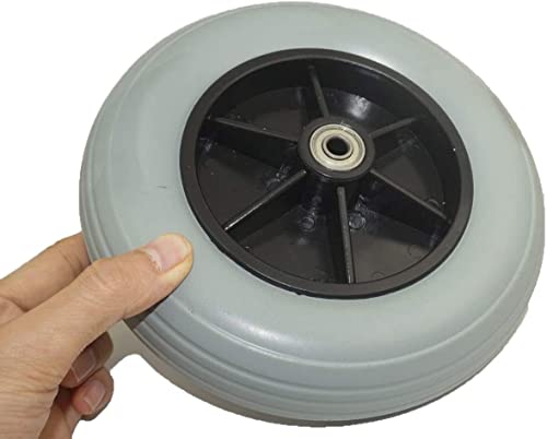 (Pair Of Two) ，8" X 2" (200X50) Solid Rubber Front Rear Caster Tires Wheels Assembly For Power Wheelchair's/Electric Wheelchair For Many Standard Wheelchairs Replace #TOP3