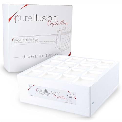 PureIllusion Scientifically Tested HEPA Filter for IQAir HealthPro Series Air Purifier - Ultra Premium True Hepa Filter fits HyperHepa Module - Genuine Crystalline