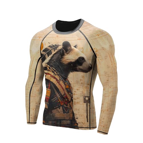 Long Sleeve Rash Guard Men, Stretchable Fabric Rash Guard Jiu Jitsu Gift On Birthday