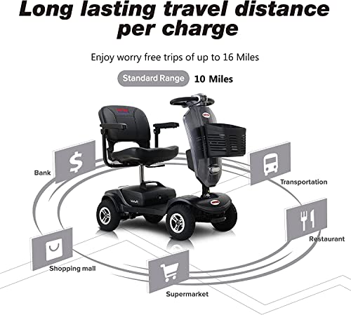 Metro Mobility Elderly Scooter Folding Scooter 4 Wheel Scooter (Patriot) #TOP1