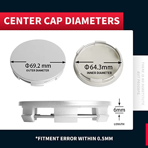 Procaps 69Mm 2.7 Inch Wheel Center Caps For Honda 44732S9Aa00 Enkei Rpf1 Rim Wheel Center Hub Caps, Pack Of 4 #TOP1