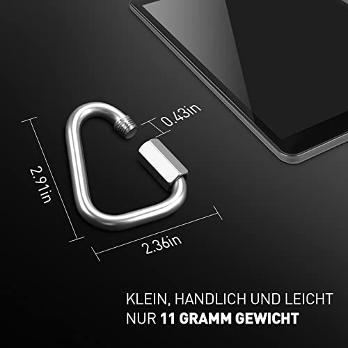 DASKING Delta Quick Link, große Edelstahl-3,5-Zoll-Dreieck-Schnellglieder, strapazierfähige Dreieckkarabiner, Marinequalität, 2 -Stücke, 2300-lbs-Kapazität
