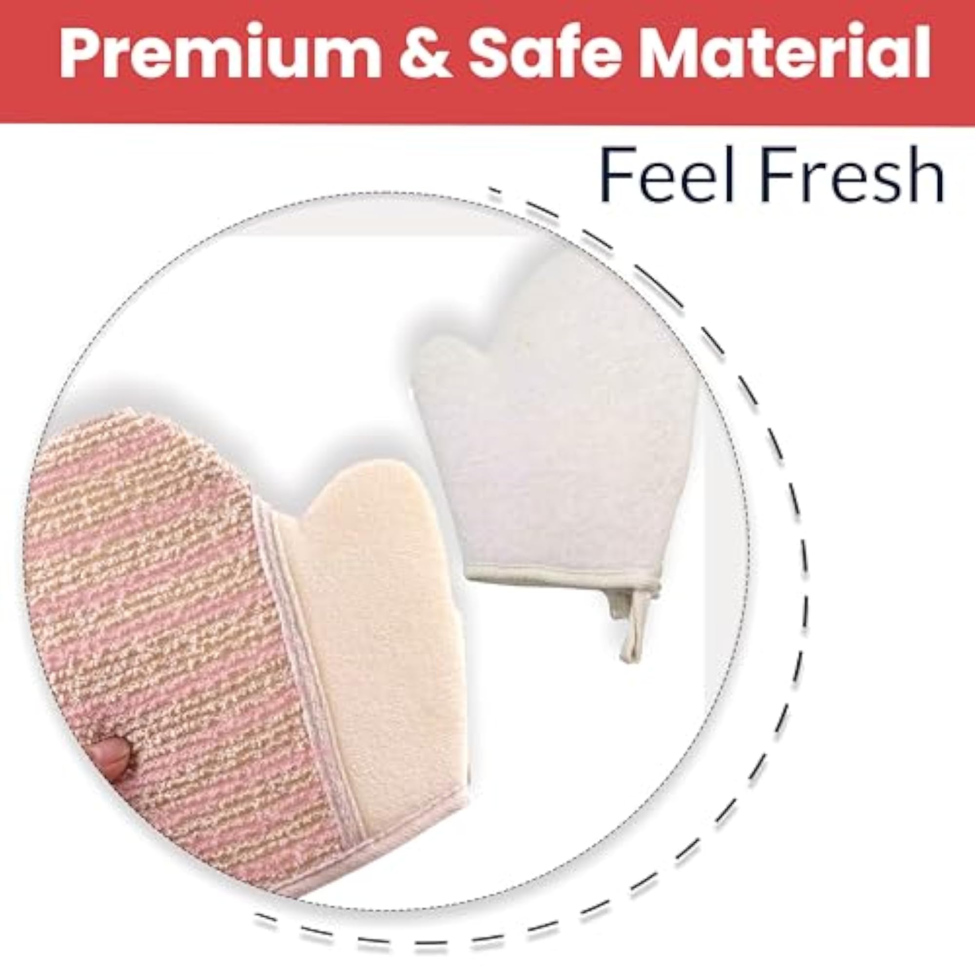Exfoliating Gloves for Dead Skin, Ergonomic Design