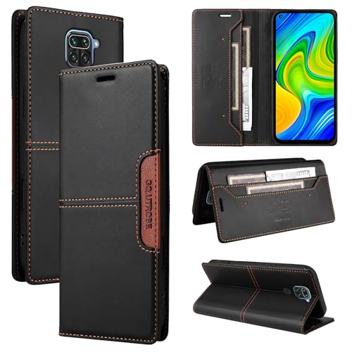 �Ή��@�� for Redmi 10X 4G M2003J15SC / Note 9 �t���b�v�L�b�N�X�^���h�iPU���U�[�j�}�O�l�b�g�J���J�[�h�X���b�g�t�����z�^�ی�P�[�X Black