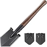MASTIFF GEARS Battle Wolf Military-Grade Survival Shovel - Heavy Duty Carbon Steel w/Hardwood Handle | All-Weather for Camping, Hiking, Off-Road, Emergency | Digs Dirt/Sand/Snow/Mud (Andvari's Roar)