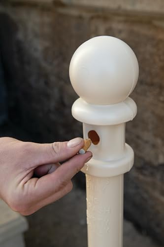 Eagle 1205BEI Galvanized Steel Cigarette Butt Receptacle thumb #3