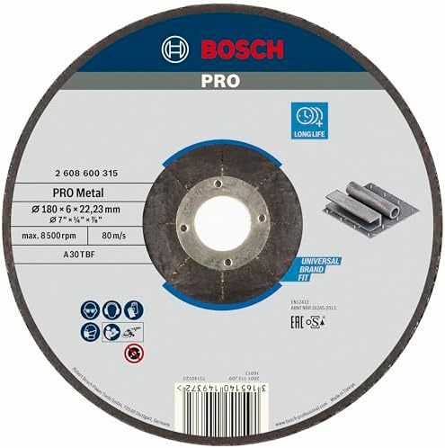 Bosch 1x PRO Metal Longlife Grinding Disc for Small Angle Grinder and ...