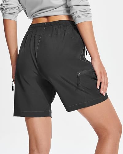 Fairylavie Women'S Hiking Cargo Shorts Lightweight Quick Dry Summer Travel Short With 4 Zipper Pockets thumb #2