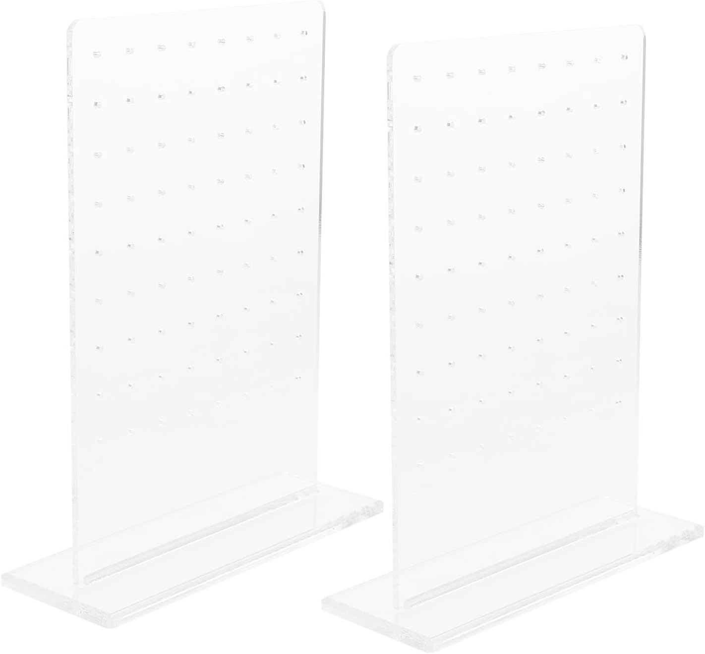 Ipetboom 2pcs Acrylic Earring Holder Organizer with 72 Slots, Jewelry Display Stand Protecting Each from Damage and Tangles, Easy to Display for Women and Daily Use or Retail Counter