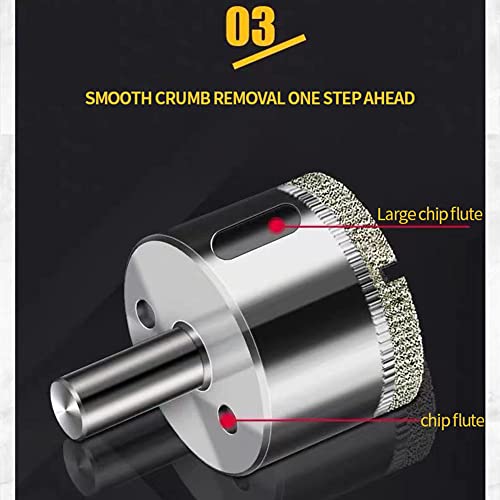 Broca de diamante para vidrio y cerámica 65mm miniatura 4