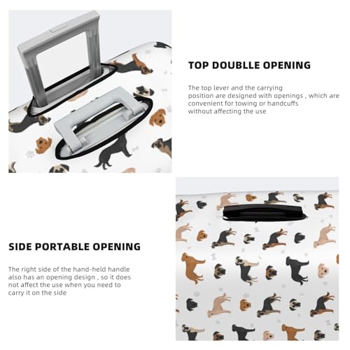 Labrador Retriever Dog Print Luggage Cover For Suitcase,Washable Elastic Travel Suitcase Protector With Zipper Closure And Bottom Buckle – Fits 18-32" Luggage-Small3
