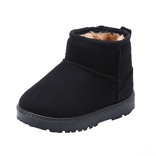 MK MATT KEELY Winter Boots Boys Girls Soft Warm Shoes Toddler Black Snow Boots 6.5 Toddler Black