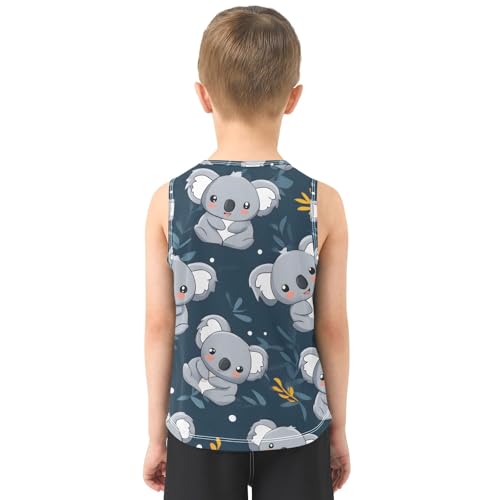Boys' Tank Top Shirt Cute Koala Leaf Pattern Sleeveless T-Shirts3