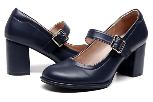 Image of VenusCelia Women's Mary Jane Pump Heeled Shoe