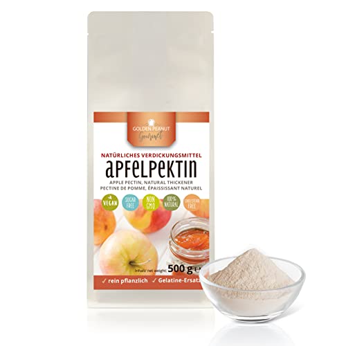 Golden Peanut Apfelpektin 500 g - Apfel Pektin, natürliches Geliermittel zusatzfrei, glutenfrei, Gelee und Marmeladen