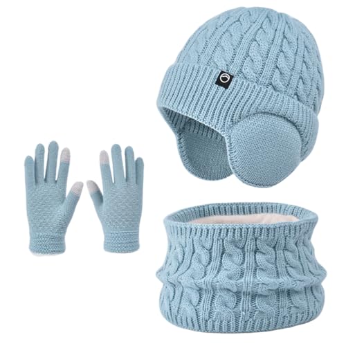 Ensemble bonnet écharpe gants enfant pour les sorties au ski et jeux dans la neige