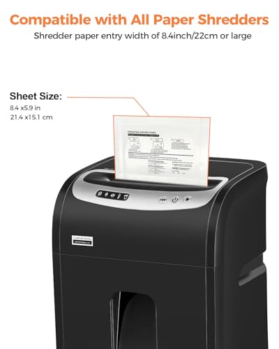 Vidateco Ölpapier für Aktenvernichter, 24 Blatt Ölblätter für die Wartung des Schredders