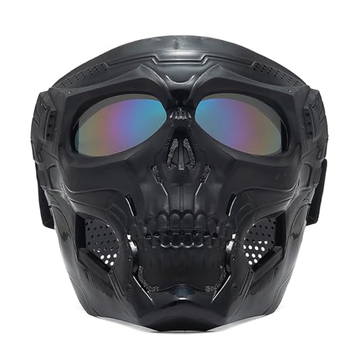 TOWARDSNAN Gafas de equitación ajustables para motocicleta, gafas extraíbles para la cara, gafas protectoras para los ojos