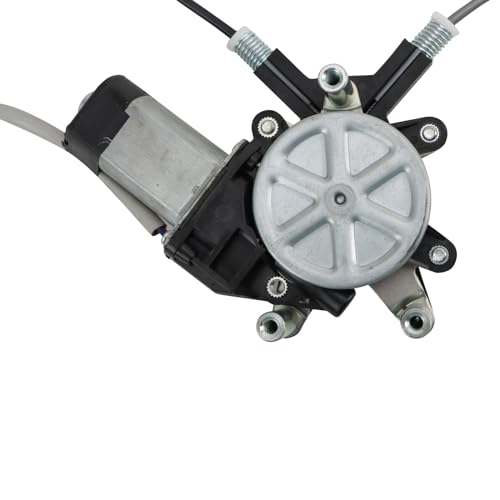 Image of TRQ Rear Passenger Side Power Window Motor and Regulator Assembly Compatible with 2005-2010 Dodge Dakota 2011 Ram Dakota 2006-2009 Mitsubishi Raider