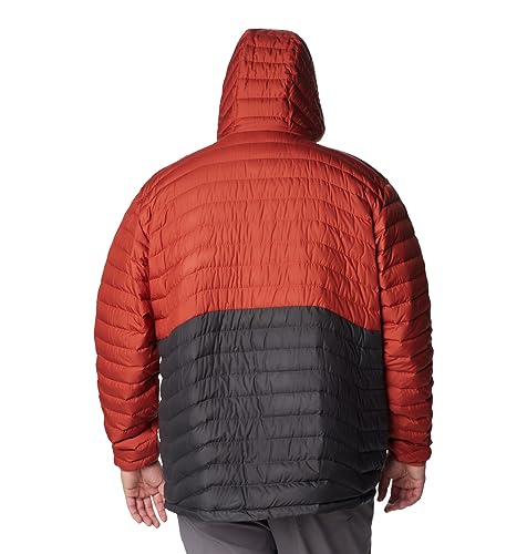 Image of Columbia Men's Westridge Down Hooded Jacket, Shark /Warp Red, 6X Big
