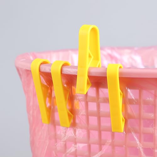 Image of Pack of 8 - Dustbin Bag Holder Clip - Anti-Slip Trash Bag Locks | Universal Fit for Dustbins | Eco-Friendly Bioplastic | Keeps Bags from Falling Inside (8 Pcs.)