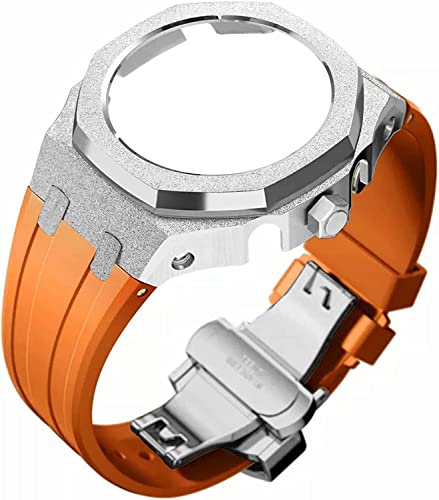 Bracelet GA2100 caoutchouc SAAWEE boîtier acier avec boucle 5ème Mod doré givré