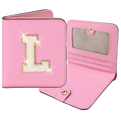 Image of RNIEGA Initial Wallet Women Small Teen Girl Gifts Trendy Stuff Girls Wallets Personalized Christmas Birthday Gift for Women Friends Daughter Granddaughter 6 7 8 9 10 11 12 13 Year Old Pink L