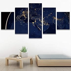 SIGNWIN 5 Panel Canvas Wall Art Modern Art...