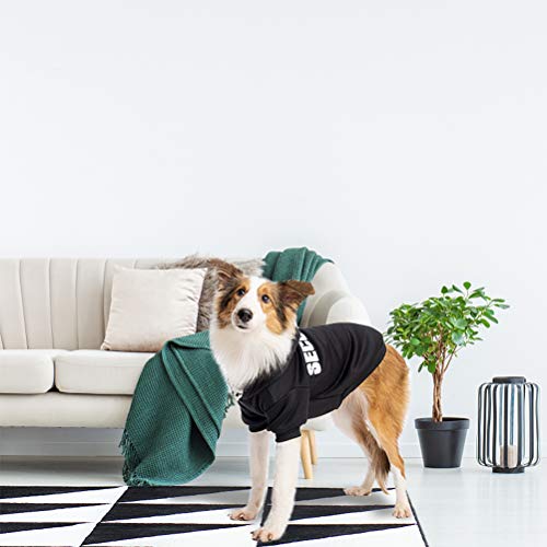 Dog Hoodie Pet Clothes - Security Printed Pet Sweaters with Hat Soft Cotton Coat Winter for Small Medium Large Dogs Cats - Image 7