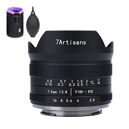 Fisheye-Objektiv 7artisans 7.5mm F2.8 II APS-C, 190° Blickwinkel