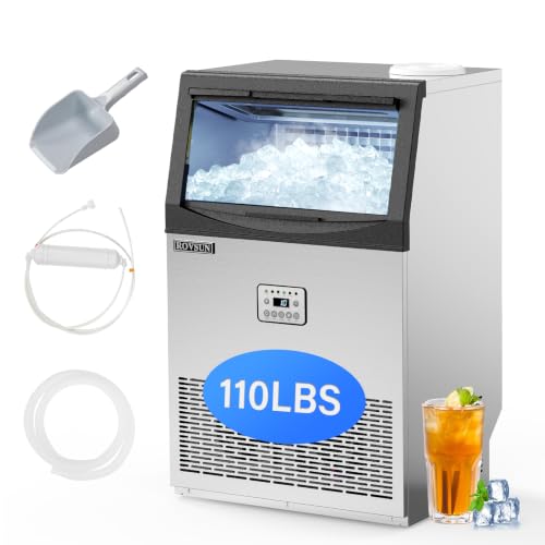 ROVSUN 110 lbs/24H Ice Maker with 50-lb Bin