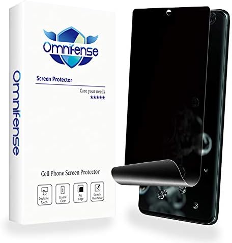 Galaxy S20 Ultra Privacy Screen Protector [Case Friendly] Full Adhesive Soft Film [Support in-Screen Unlock], 2-Way Privacy Nano Shield (NOT Tempered Glass) for Samsung S20 Ultra [2-Pack]
