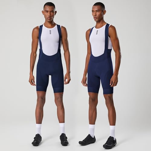 YKYWBIKE Men Cycling Bib Shorts - Elastic Interface Padded Cycling Bib Shorts Men's Breathable MTB Road Bike Tights Race Summer Shorts Blue