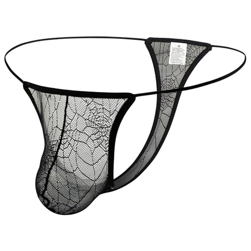 Men's Lace Underwear Sexy Thong T-shaped Bikini3