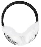Simplicity Men/Women Winter Outdoor Snowboarding Plush Earmuffs (Snow Black)