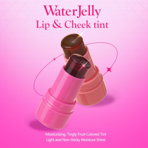 Image of Elensilia Plush Water Jelly Lip & Cheek Tint - Juicy Grapefruit, 10g (0.35oz) | Lightweight & Buildable Tint for a Natural, Fresh Glow
