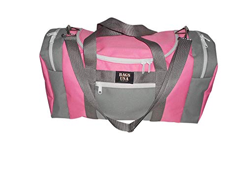 Triple Carry-on with U opening,two separate compartment one on each end plus front pocket. (Pink)
