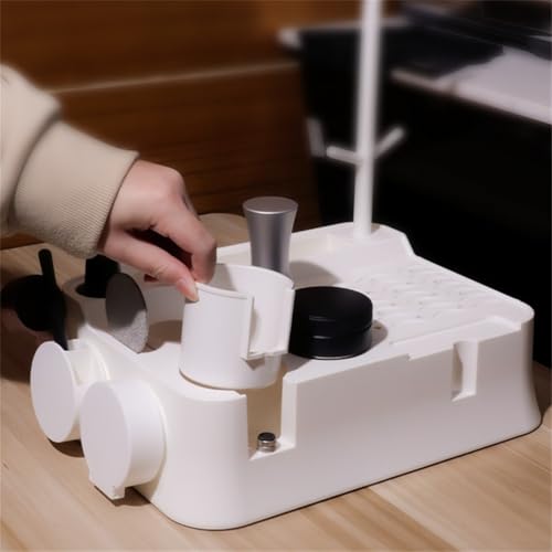 Support pour tamper le café et boîte à expresso 51-58mm en ABS blanc durable