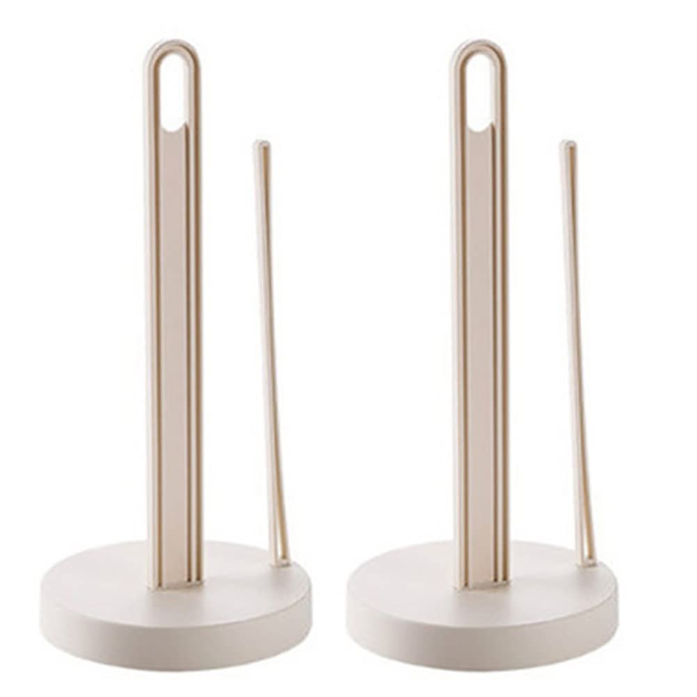 Hndhbfgrt 2X Toilet Kitchen Paper Towel Roller Tissue Holder Plastic Rack Desktop Floor Vertical Napkins Stand Bathroom Storage-2