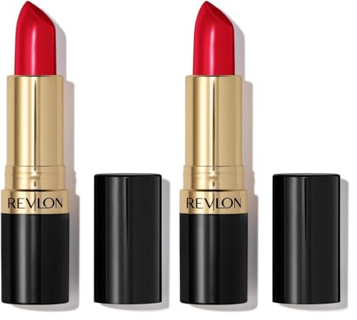 Image of Revlon Super Lustrous Lipstick, Creamy Formula For Soft, Fuller-Looking Lips, Moisturized Feel, 809 Wild Saffron, 0.15 oz (Pack of 2)