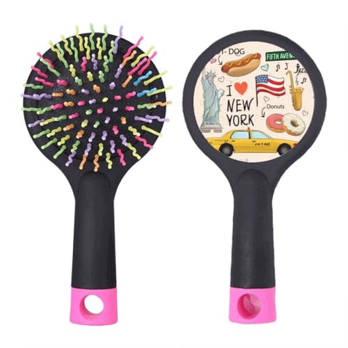 Brosse à cheveux salon I Love NY pour un démêlage rapide le matin