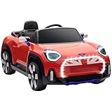 LICENCIA OFICIAL: Este coche eléctrico infantil de AIYAPLAY MINI Concept Aceman ofrece conducción realista con dos motores de 12V, garantizando velocidad estable de 3-5 km/h y diversión segura para que los niños disfruten cada paseo