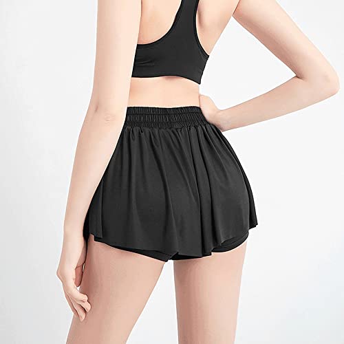 Domary Culottes, Shorts de treino feminino 2 em 1 shorts casuais de corrida atlética para academia,