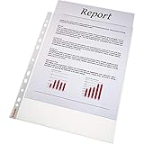 Lieferumfang: 1 x 100 Esselte Prospekthüllen Standard Plus, A4 Format, Farblos mit matter Oberfläche, Obere Öffnung, 0,085 mm PP-Folie, 23763